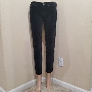 J.Crew Toothpick Ankle Jean in Black Velvet